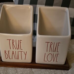 RAE DUNN Make Up Brush Holder